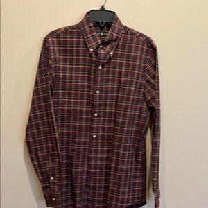 Men's Plaid Shirt - Classic Brown and Red